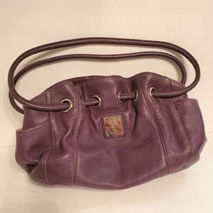 Tignanello Purple Leather Handbag